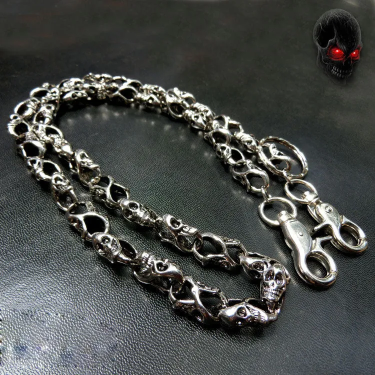 18‘’ Skull Wallet Chain Cool Biker Wallet Chain Biker Chain Wallet Skull Chain Skull Keychain