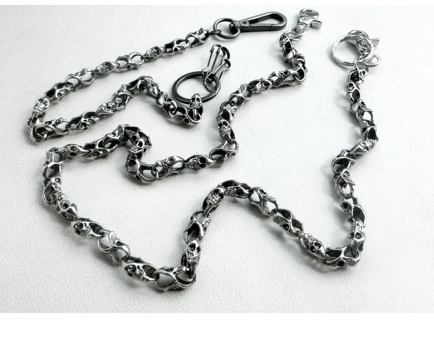 18‘’ Skull Wallet Chain Cool Biker Wallet Chain Biker Chain Wallet Skull Chain Skull Keychain