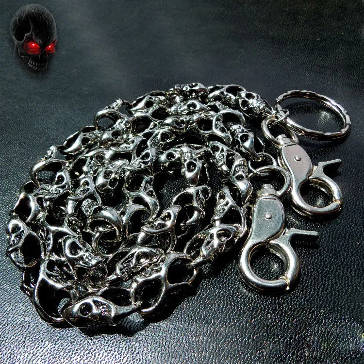 18‘’ Skull Wallet Chain Cool Biker Wallet Chain Biker Chain Wallet Skull Chain Skull Keychain