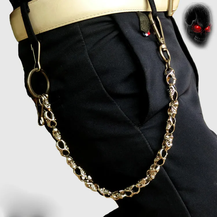 18‘’ Skull Wallet Chain Cool Biker Wallet Chain Biker Chain Wallet Skull Chain Skull Keychain