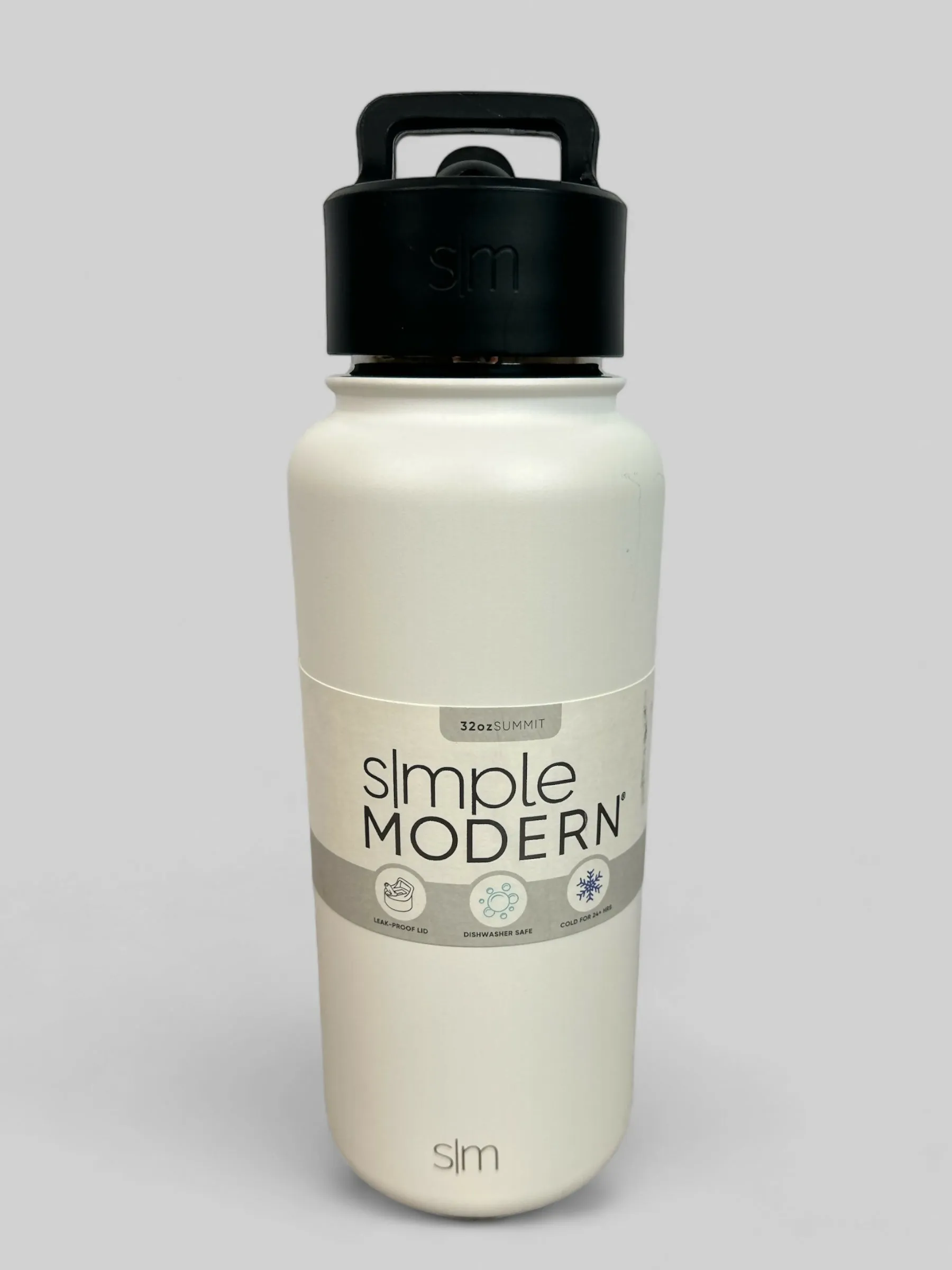 32oz Stainless Steel Water Bottle | Winter White | Simple Modern Summit