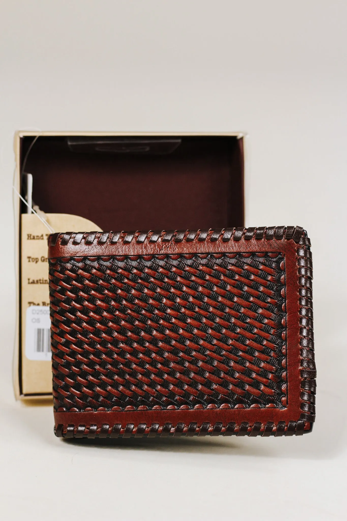 3D Basket Weave Sunburst Bifold Wallet