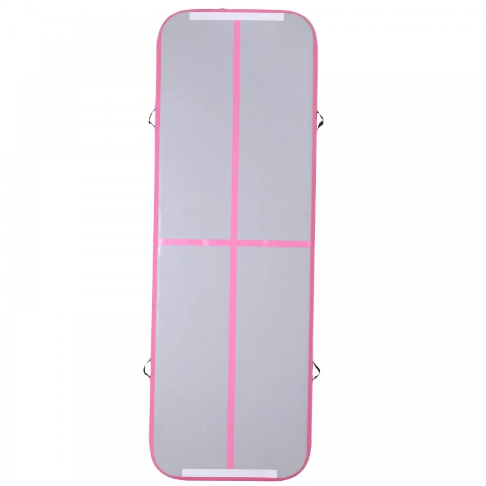 3m Gymnastics Mat Inflatable PVC Yoga Training Exercise Mat Pink