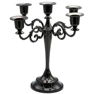 5-Candle Metal Candelabra Candlestick 10.6 inch Tall Candle Holder