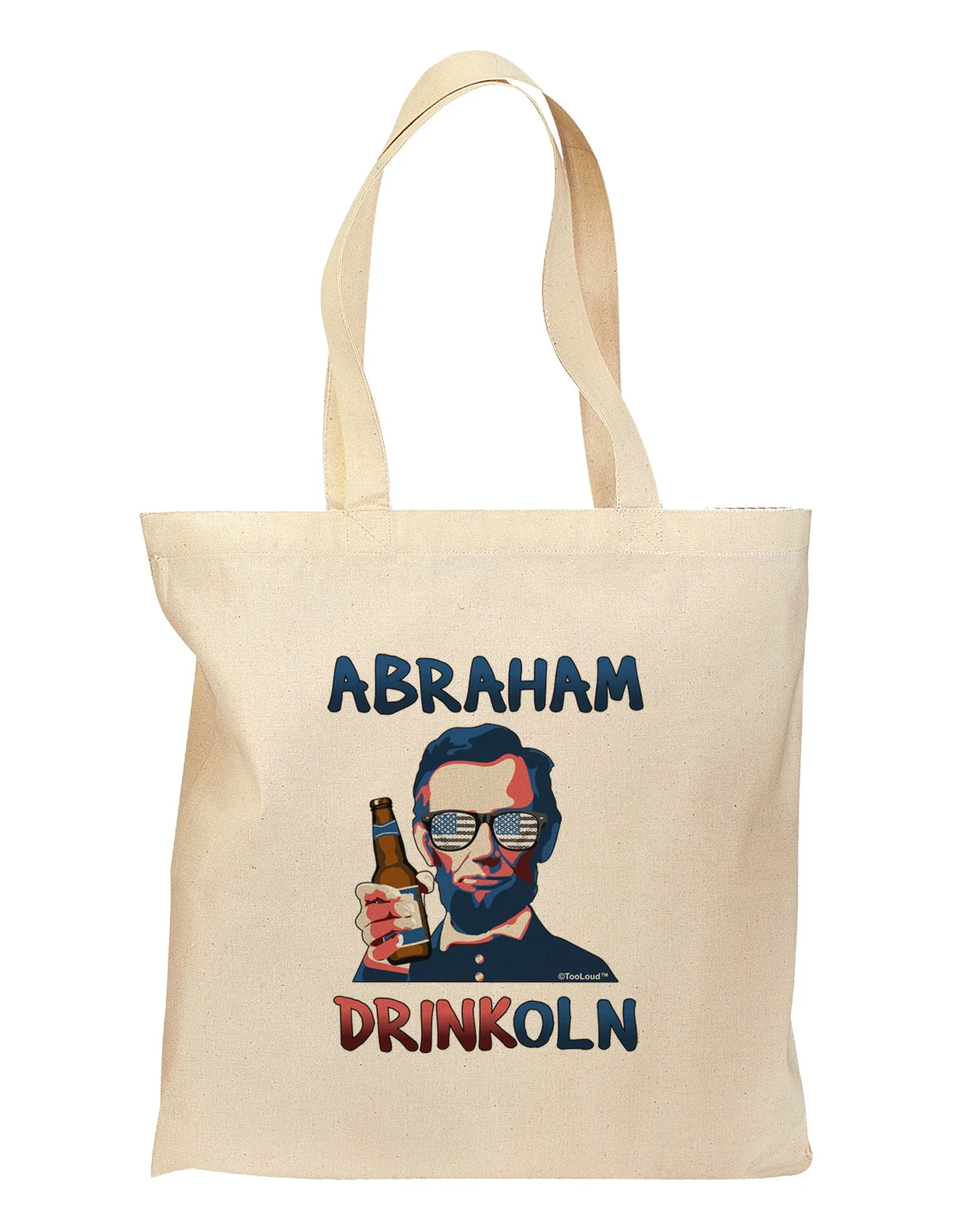 Abraham Drinkoln with Text Grocery Tote Bag