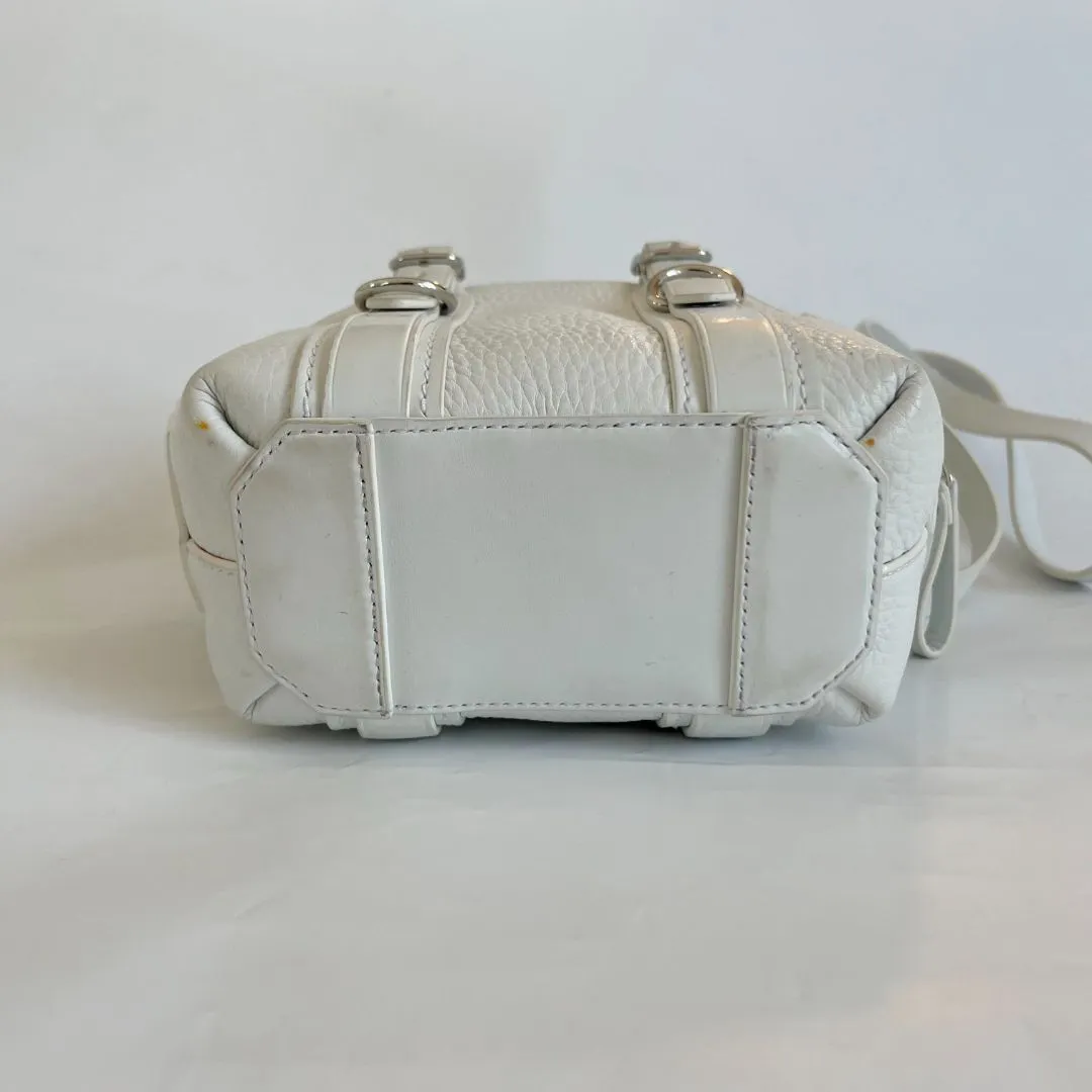 Alexander Wang White Textured Leather Box Bag