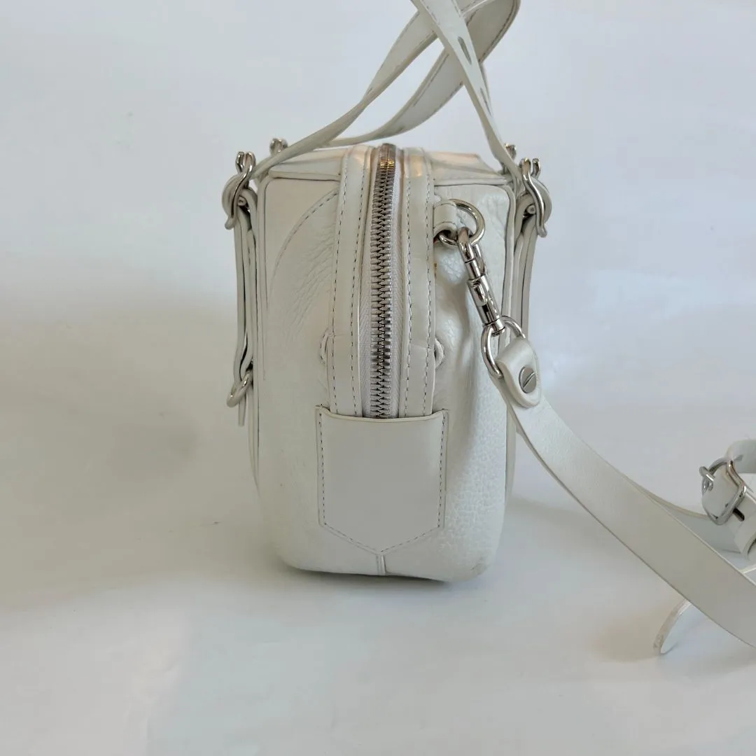 Alexander Wang White Textured Leather Box Bag