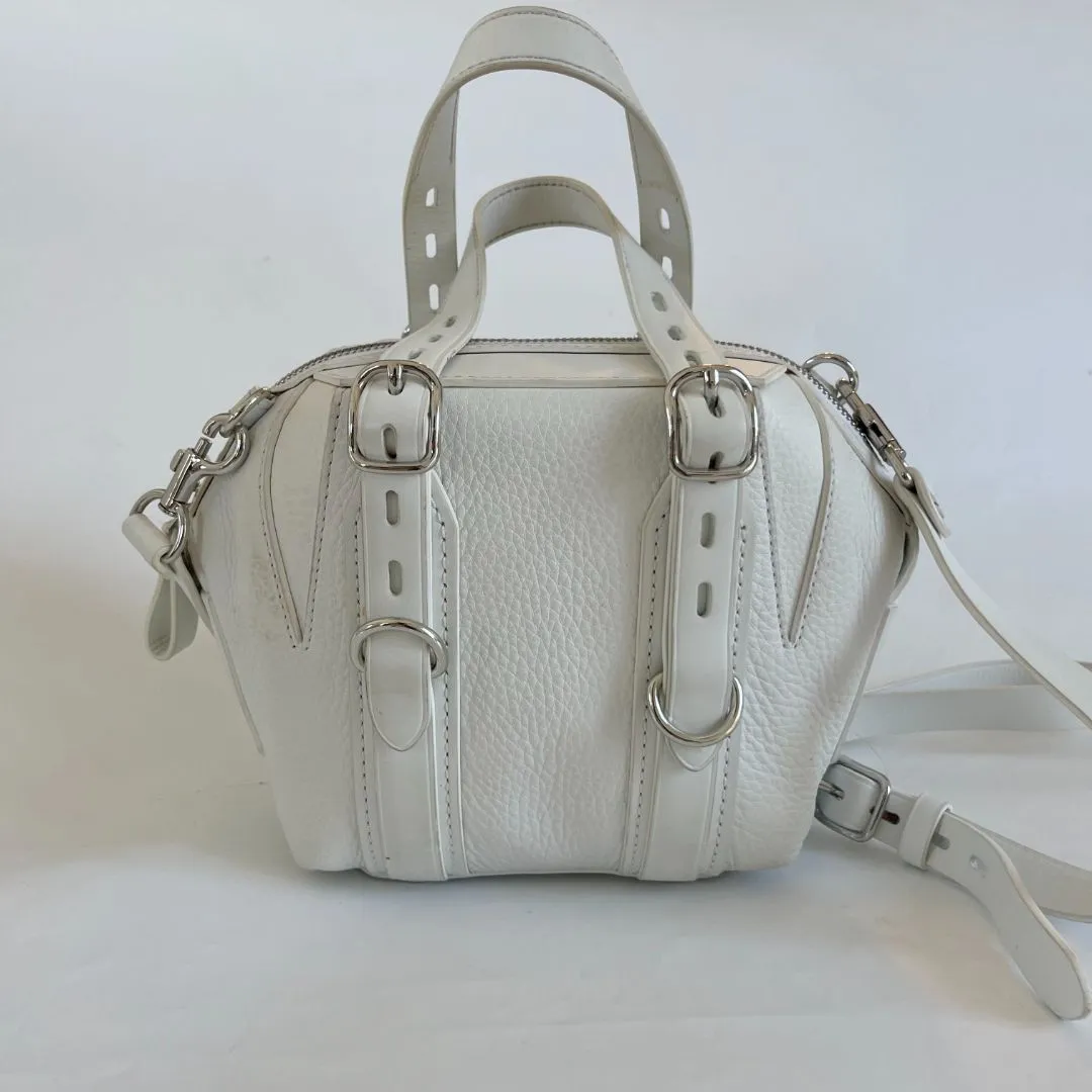 Alexander Wang White Textured Leather Box Bag