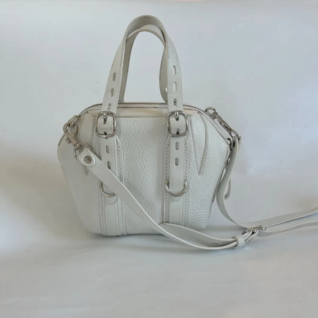 Alexander Wang White Textured Leather Box Bag