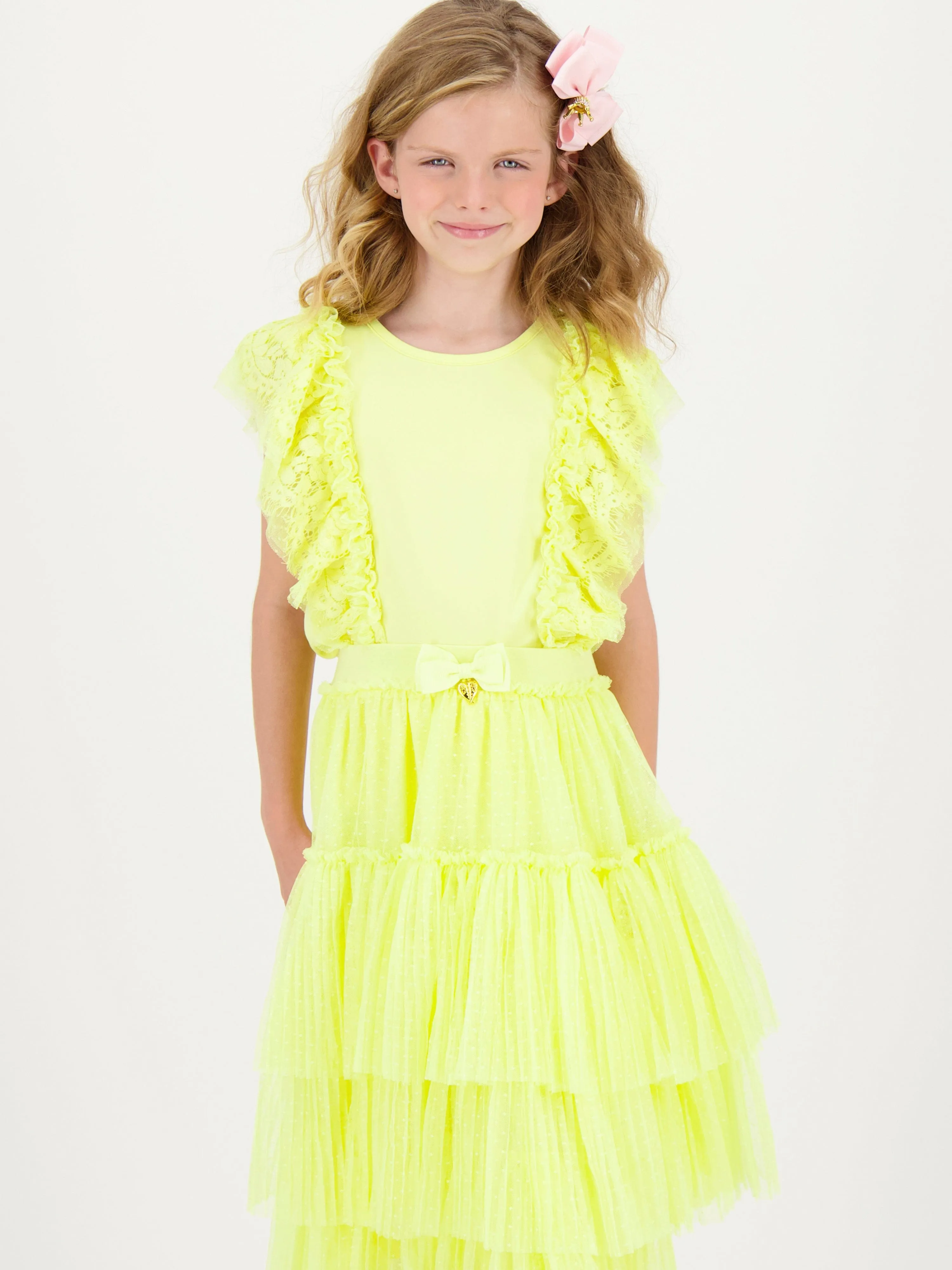 Angels Face Girls Saige Vest Top in Yellow