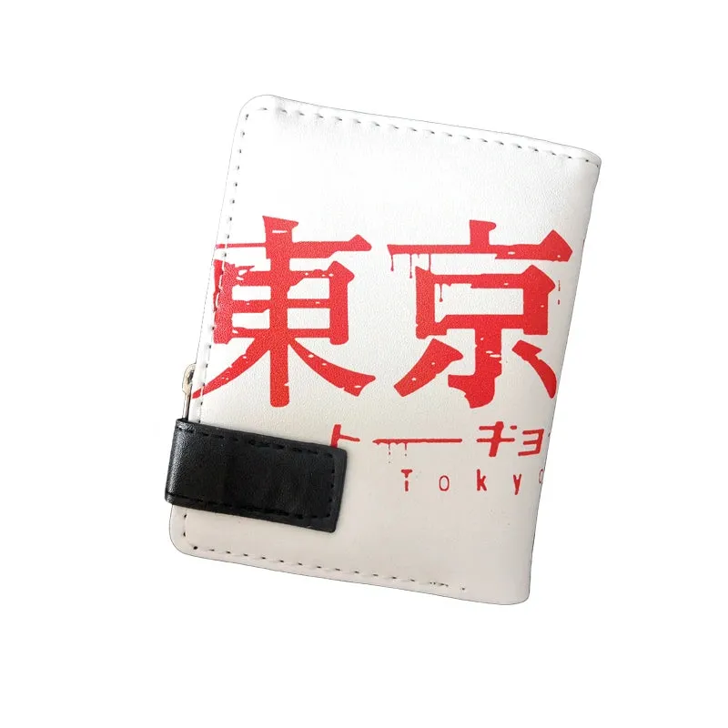 Anime Tokyo Ghoul Kaneki Ken PU Leather Short Button Wallet with Coin Pocket