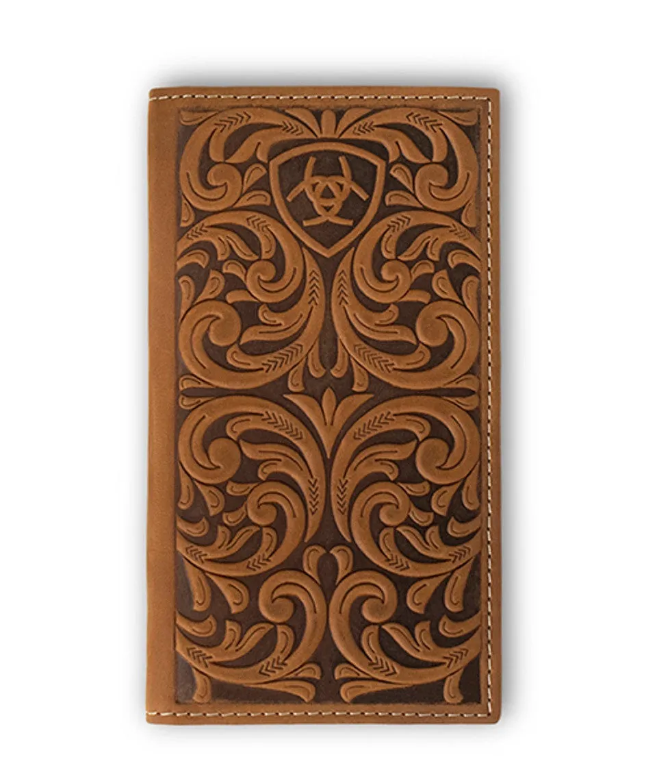 Arait Rodeo Scrolling Embossed Brown Wallet A3561244