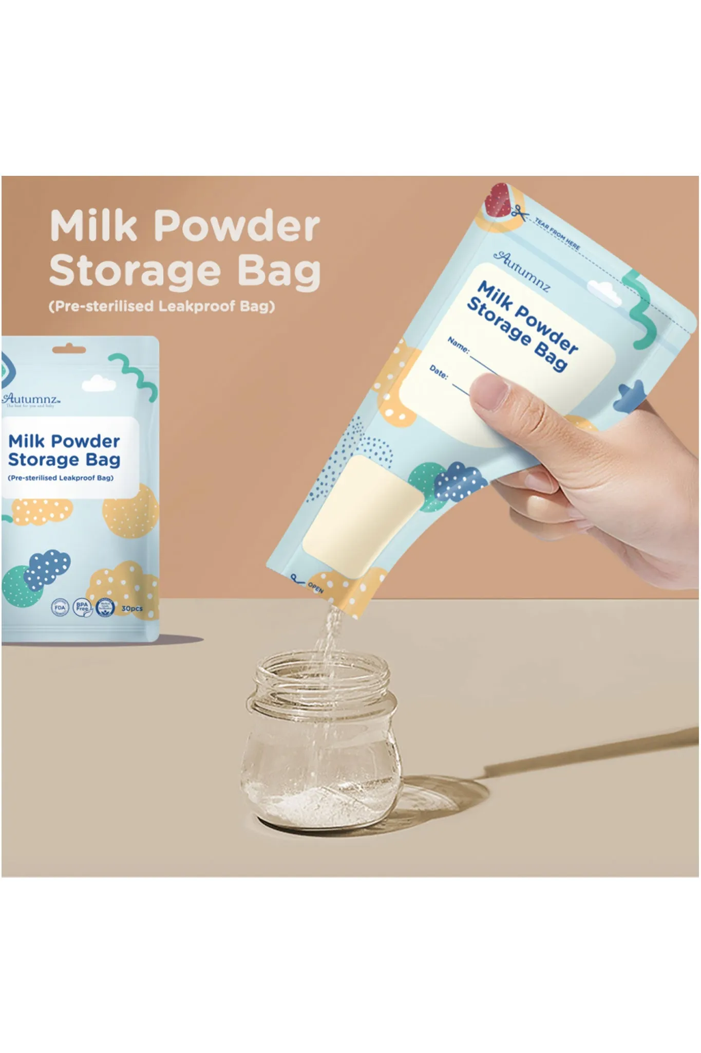 Autumnz Milk Powder Storage Bag - 30 Pack