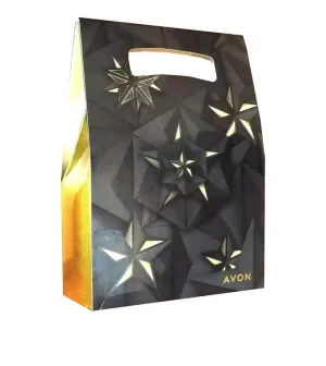 Avon Black & Golden Stars Gift Bag