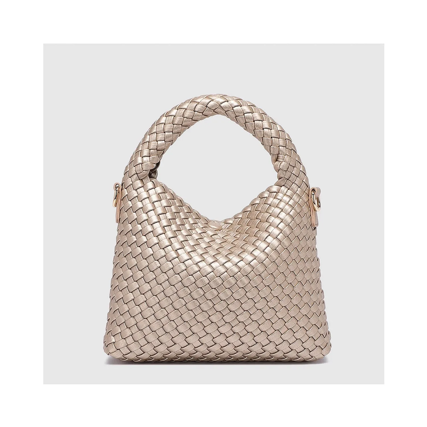 Bag Gabby Mini Woven Shoulder - Pink Champagne