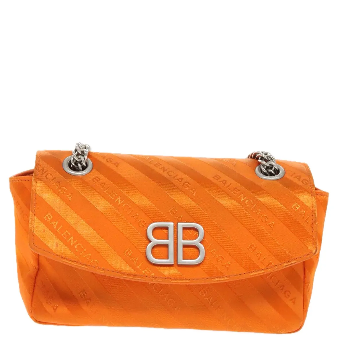 Balenciaga BB Chaine Orange Synthetic Bag