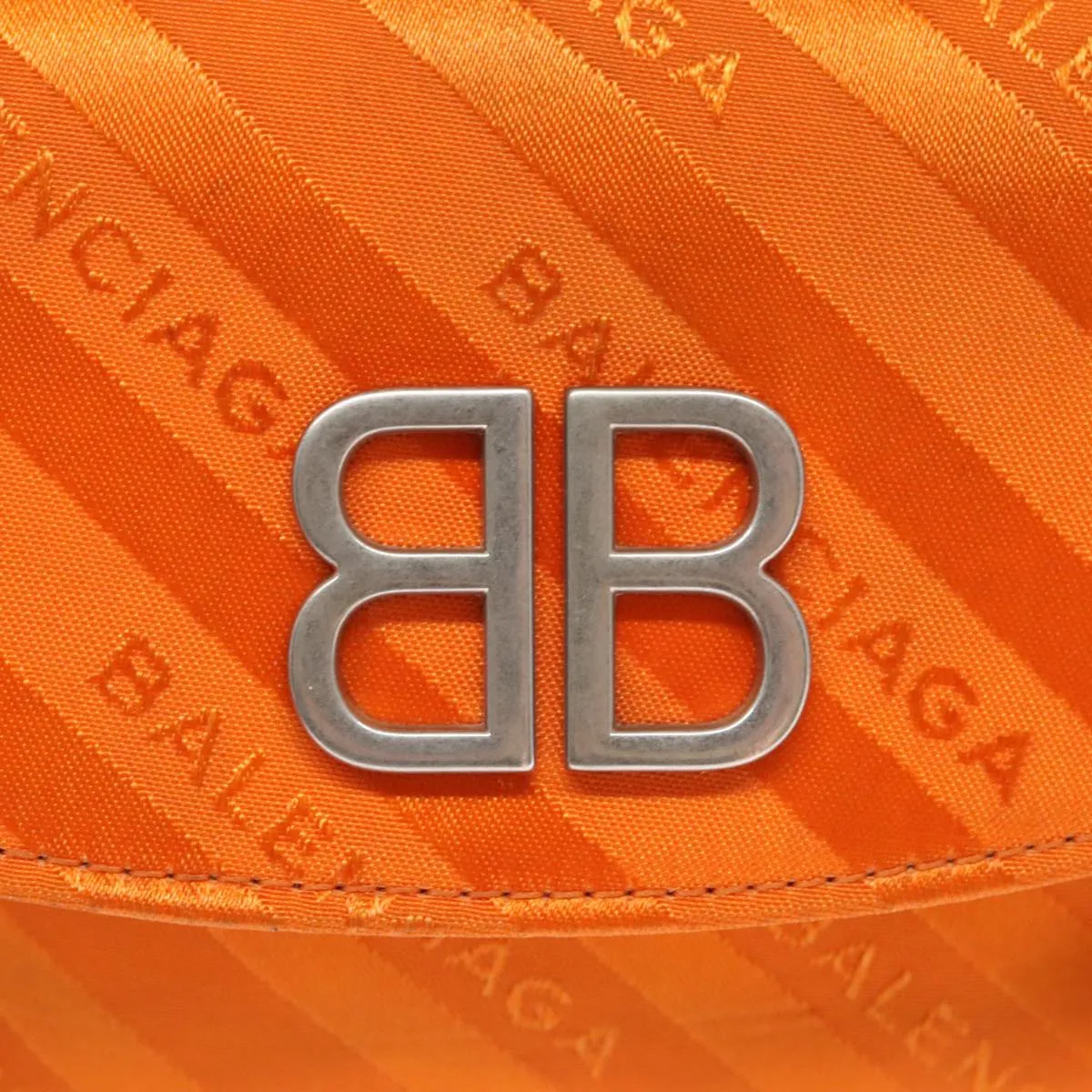 Balenciaga BB Chaine Orange Synthetic Bag