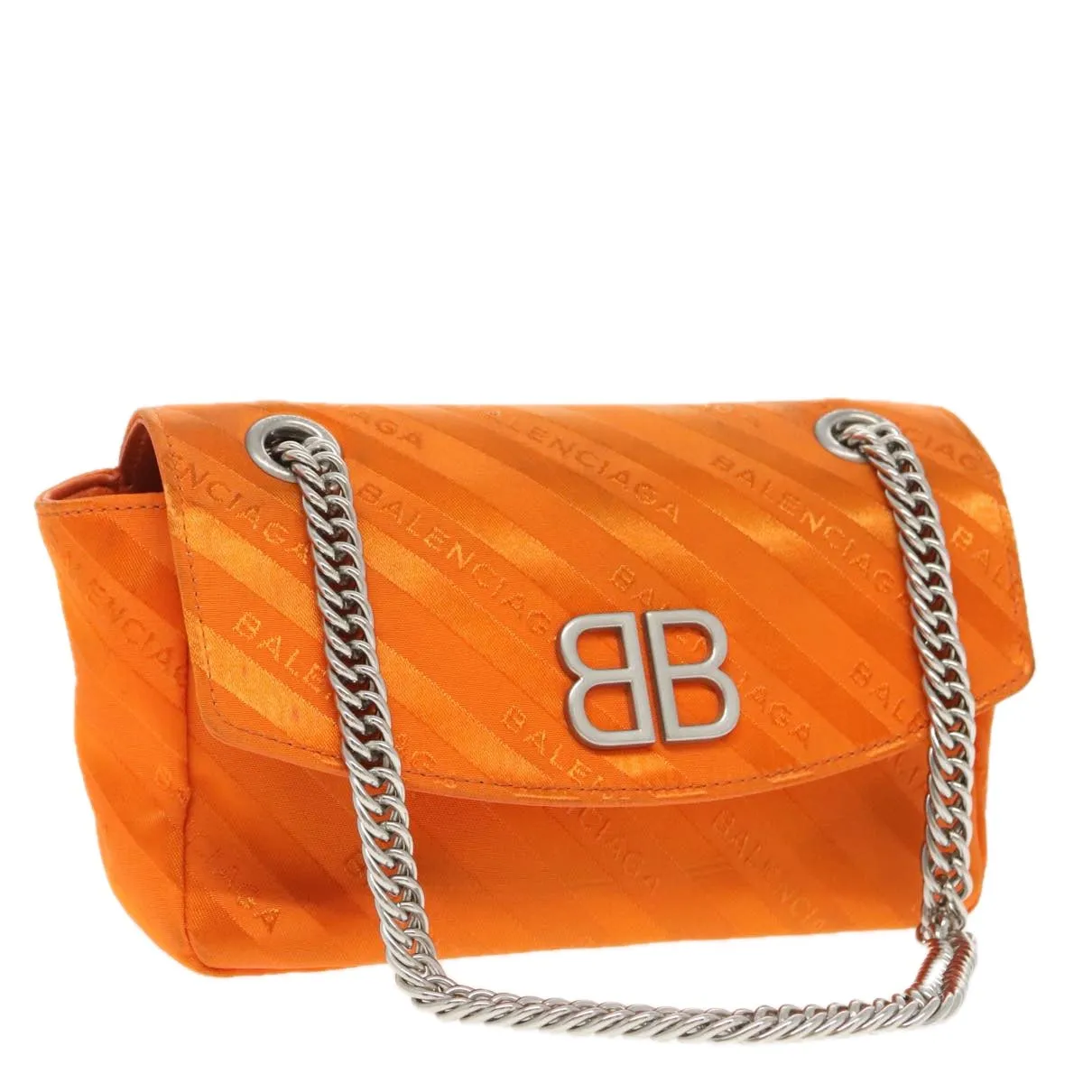 Balenciaga BB Chaine Orange Synthetic Bag