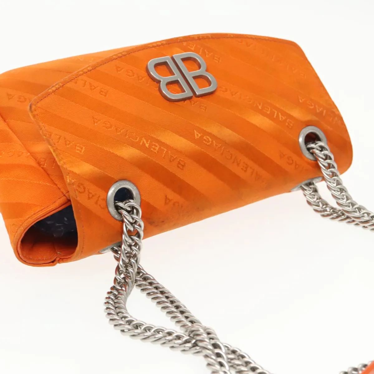 Balenciaga BB Chaine Orange Synthetic Bag