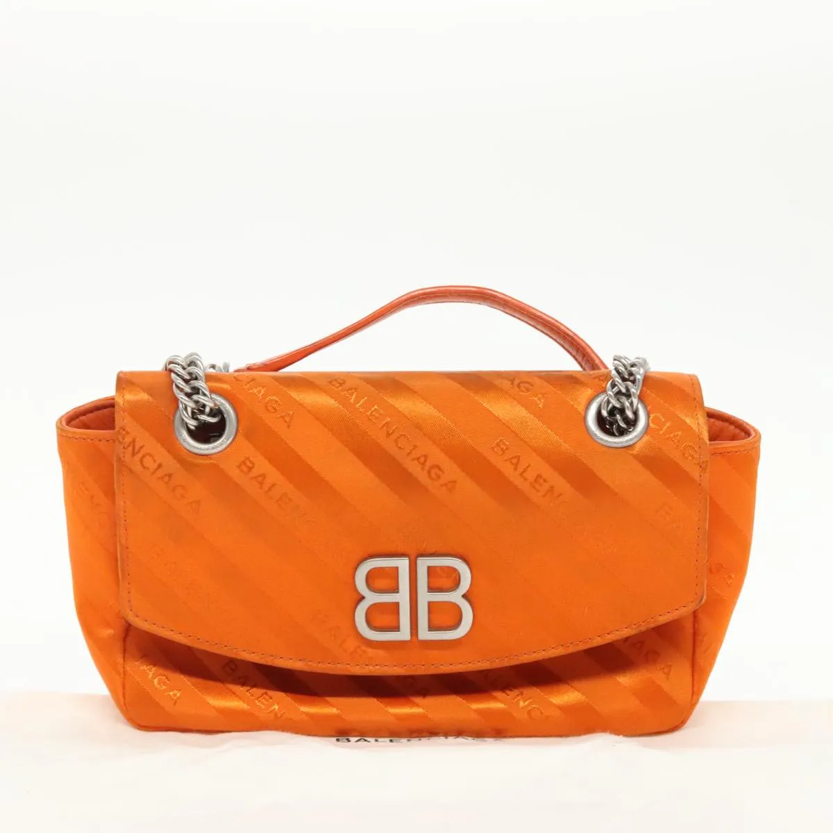 Balenciaga BB Chaine Orange Synthetic Bag