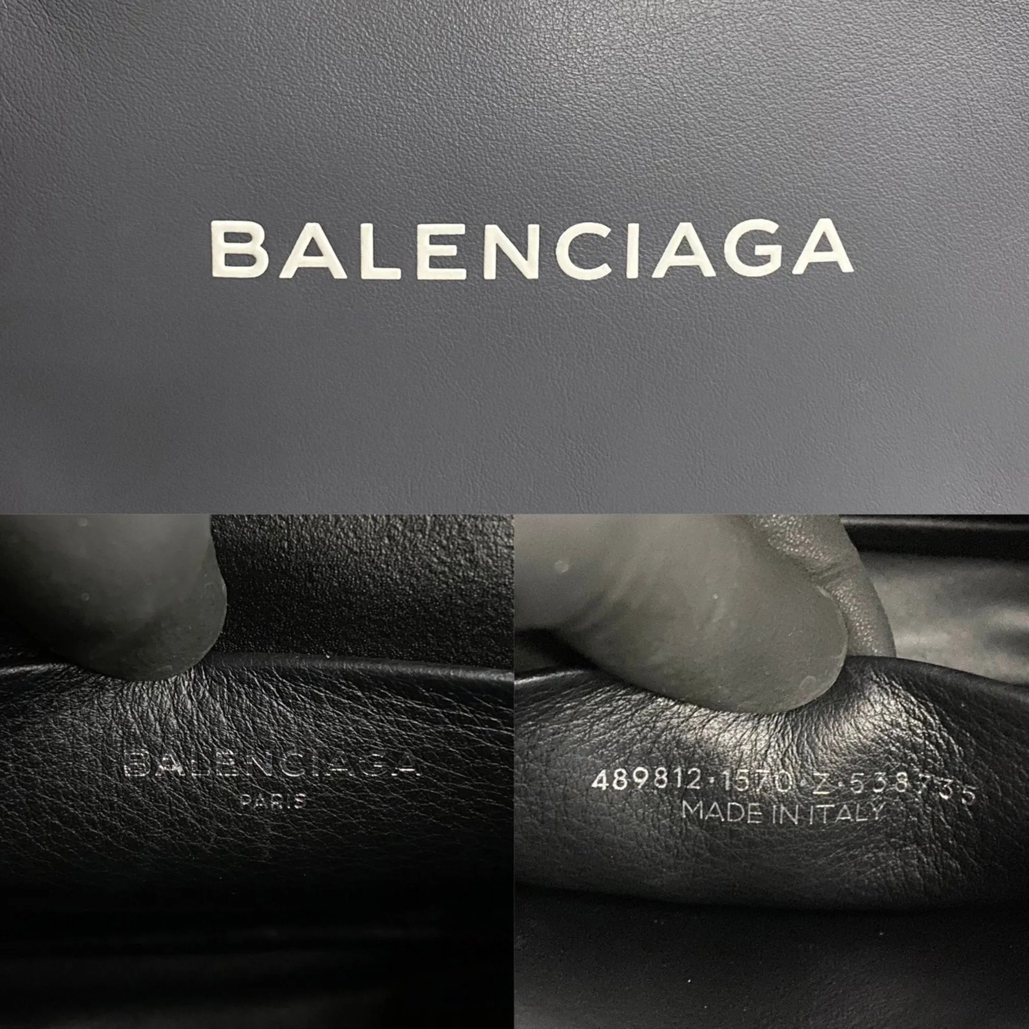 Balenciaga Grey Leather Bag