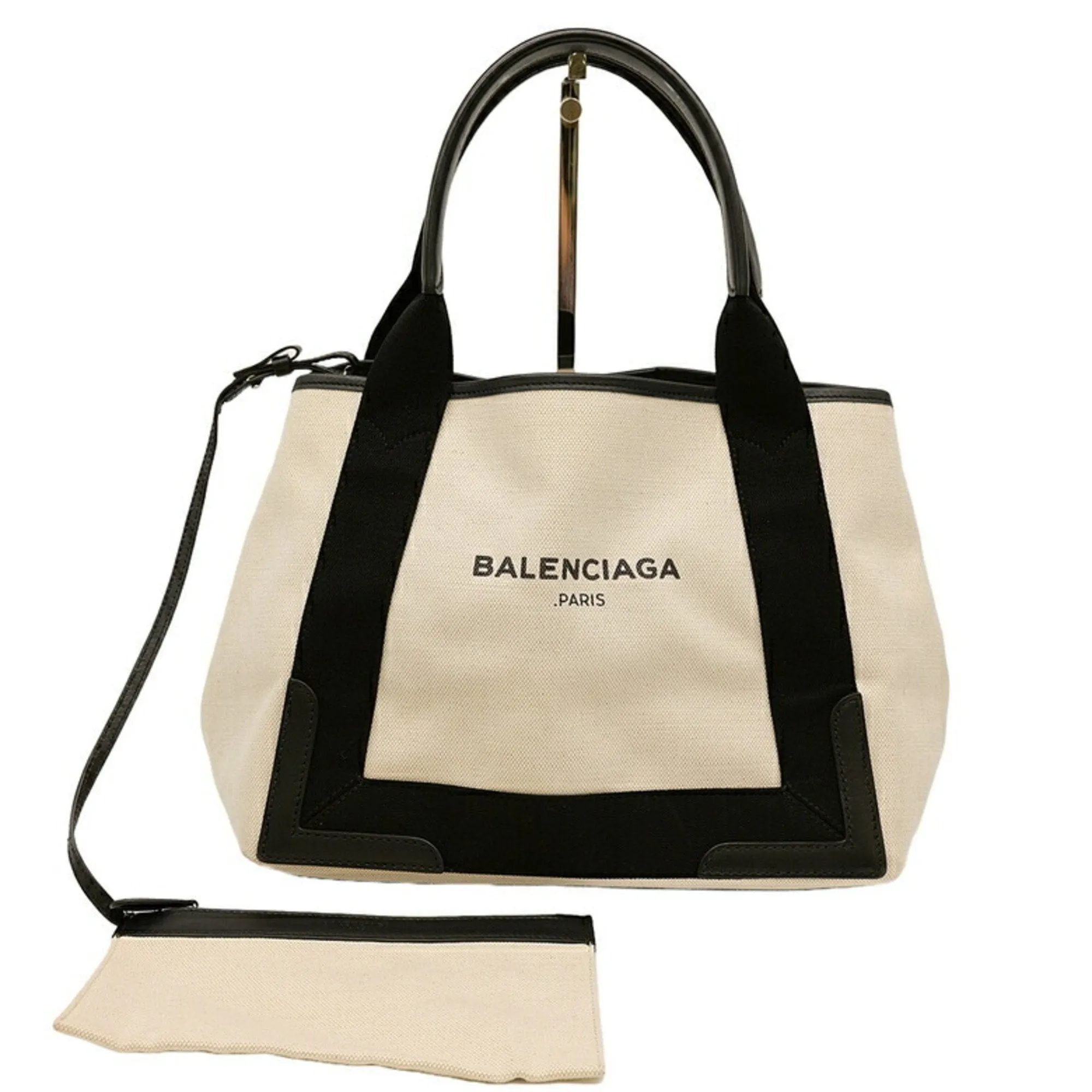 Balenciaga Navy Black Canvas Bag