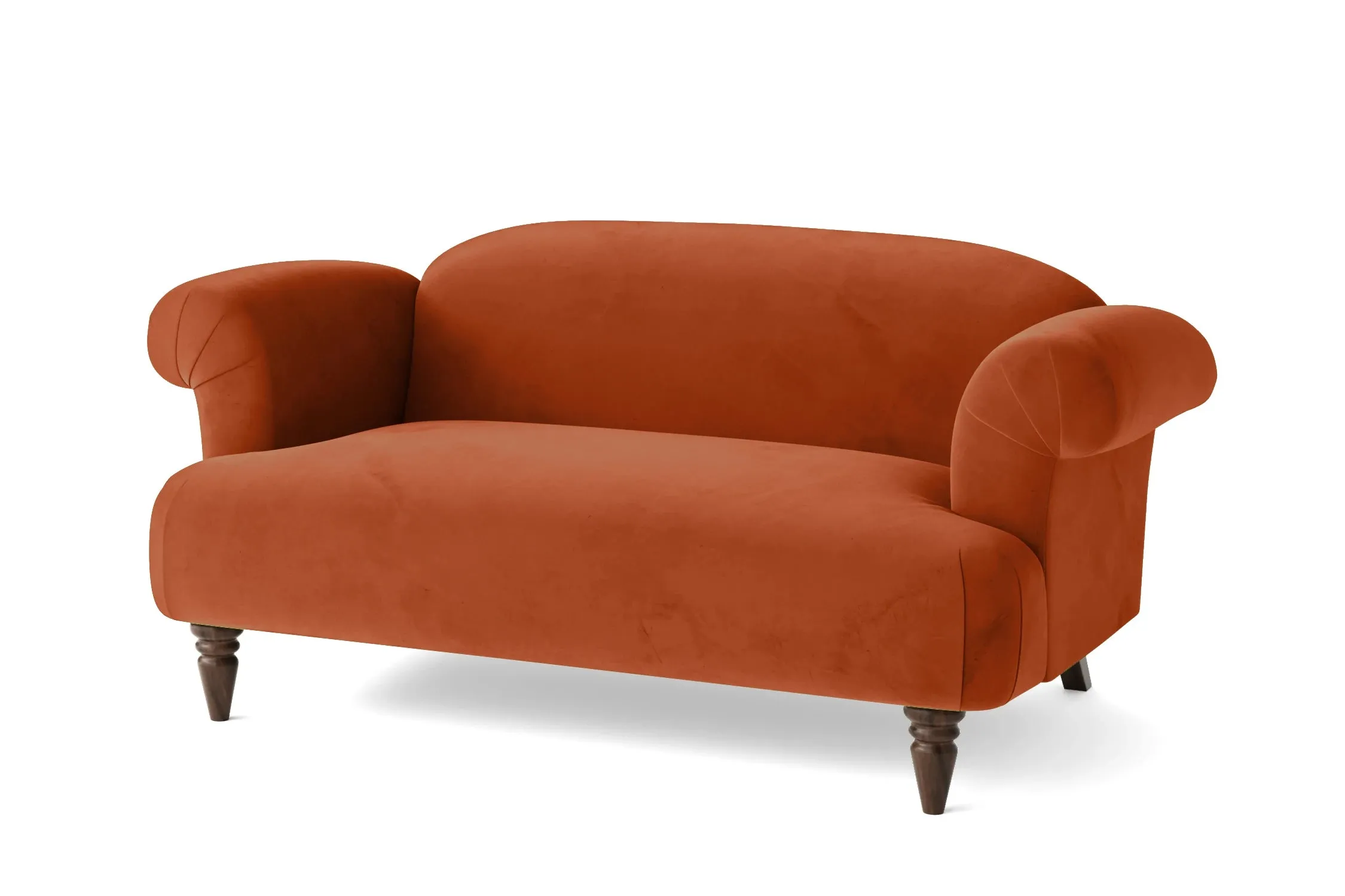 Barberton 2 Seater Sofa Orange Velvet