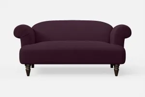 Barberton 2 Seater Sofa Purple Linen Fabric