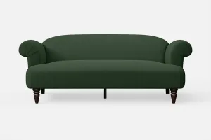 Barberton 3 Seater Sofa Forest Green Linen Fabric