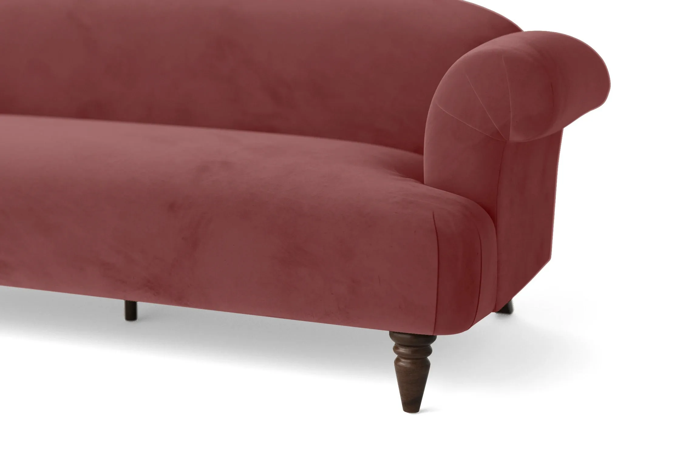 Barberton 3 Seater Sofa Pink Velvet