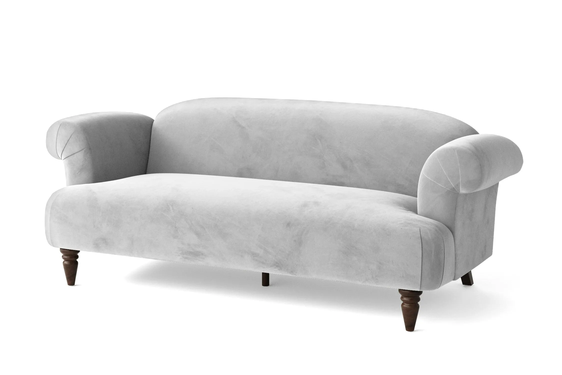 Barberton 3 Seater Sofa White Velvet