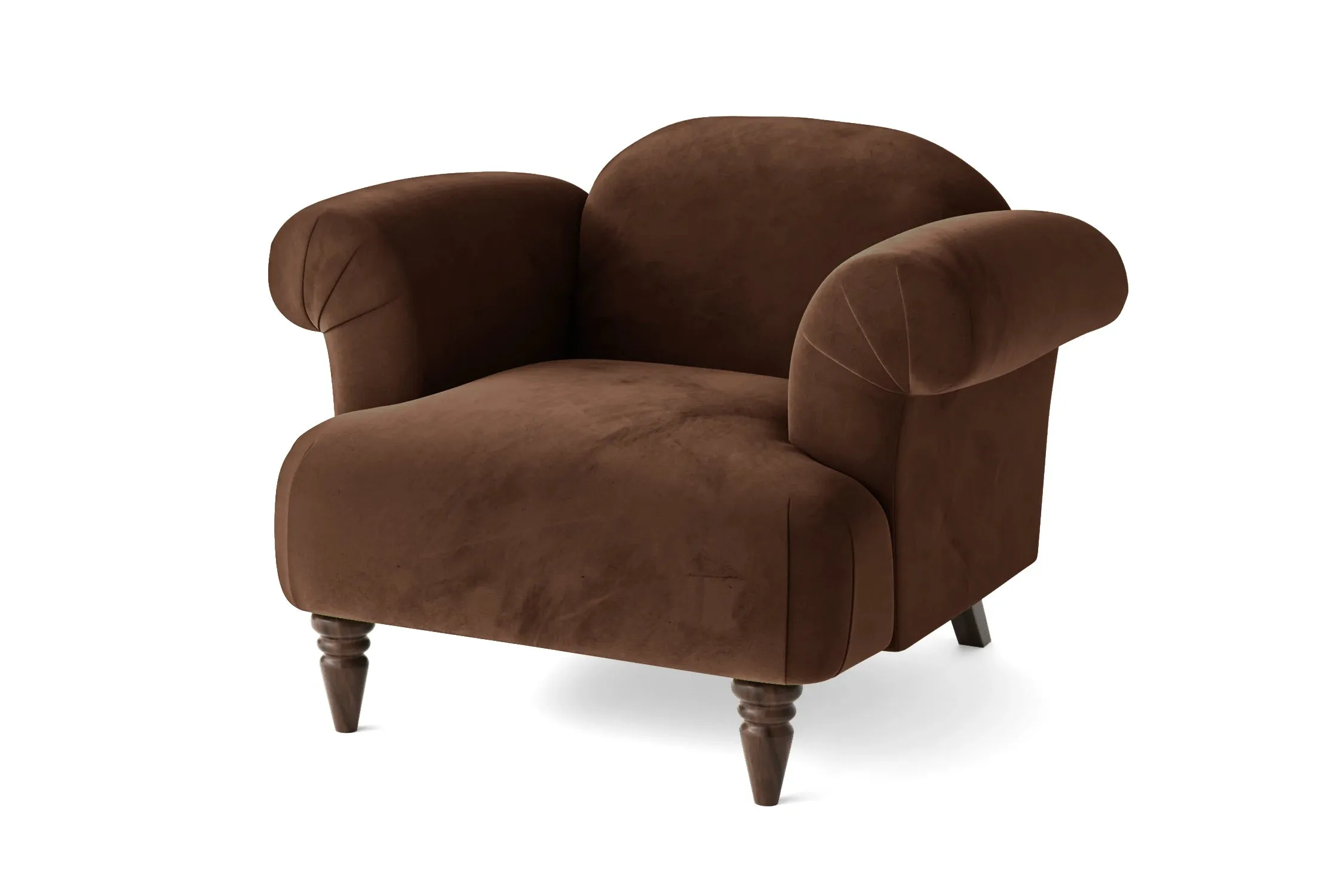 Barberton Armchair Coffee Brown Velvet