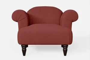 Barberton Armchair Rose Pink Linen Fabric