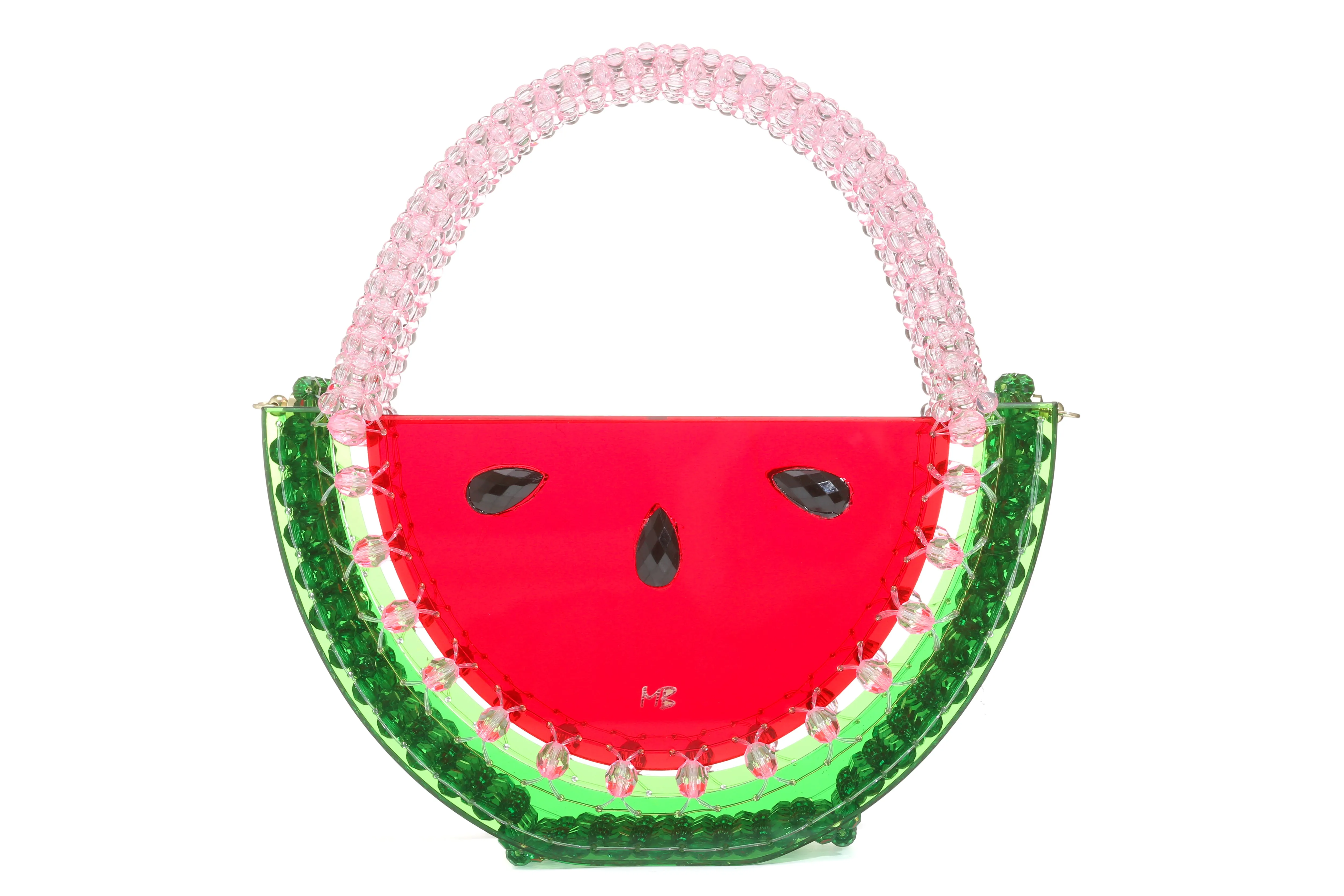 Beautify watermelon handbag beaded acrylic bag