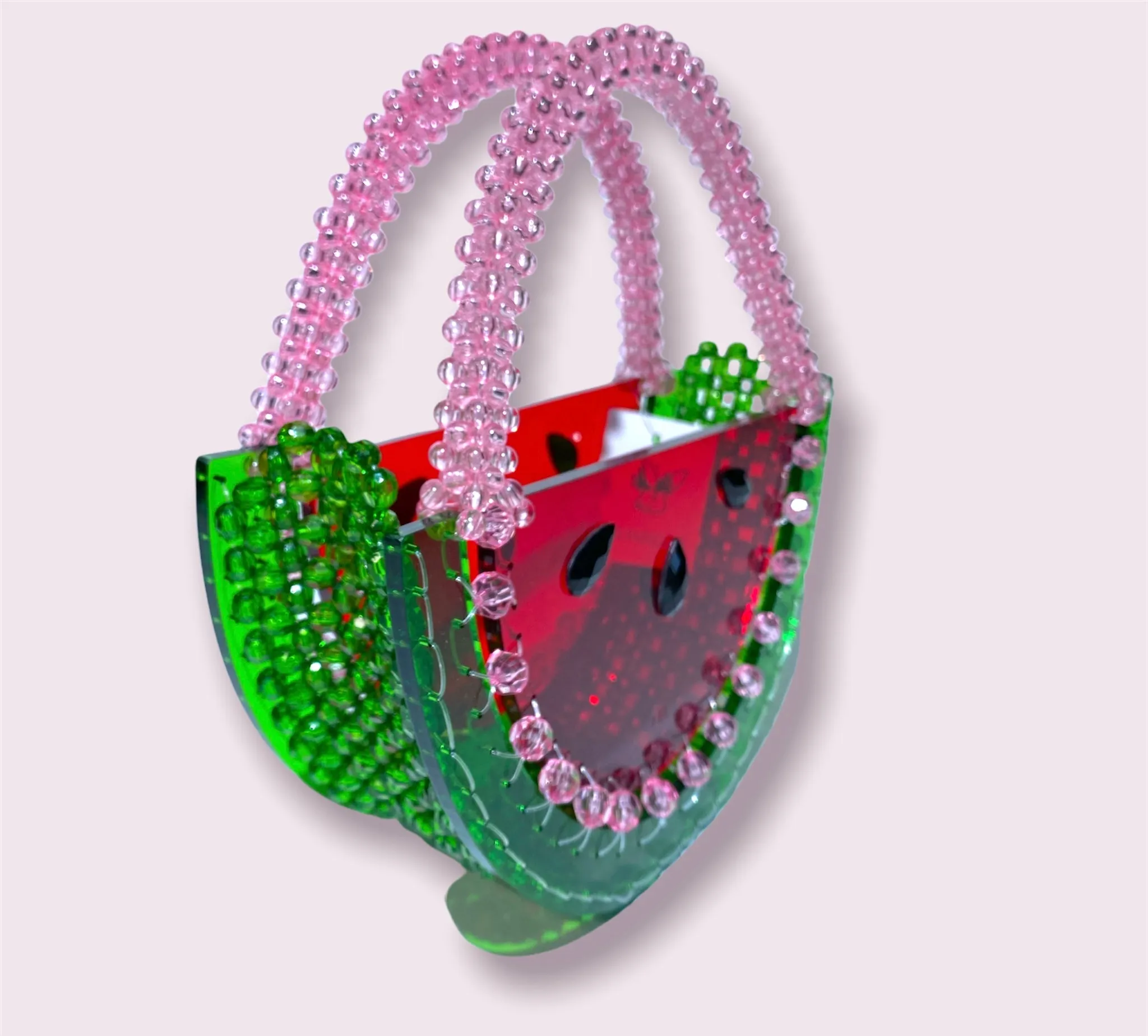 Beautify watermelon handbag beaded acrylic bag