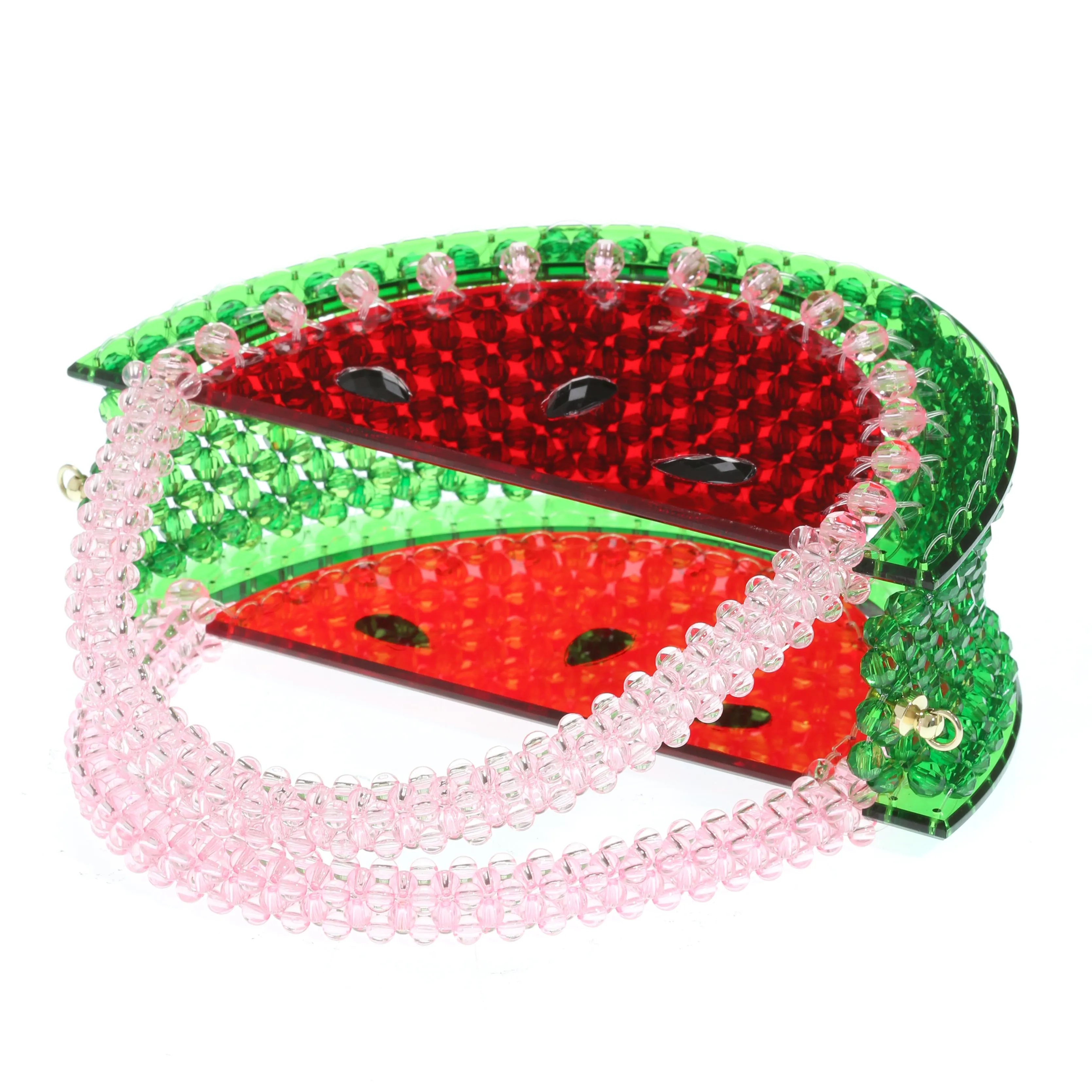 Beautify watermelon handbag beaded acrylic bag