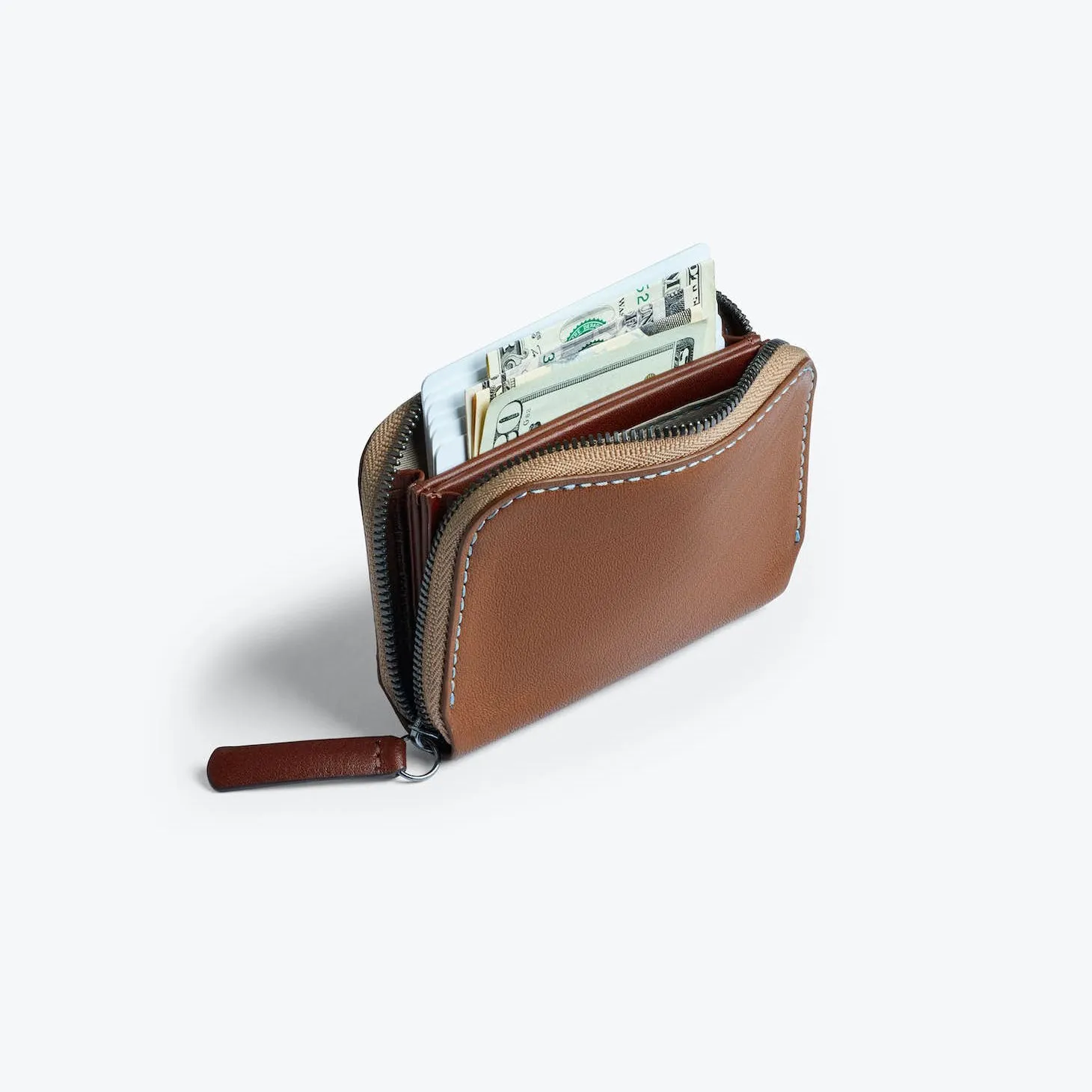 Bellroy Folio Mini | Unisex Leather Zip Wallet, Magnetic Pouch