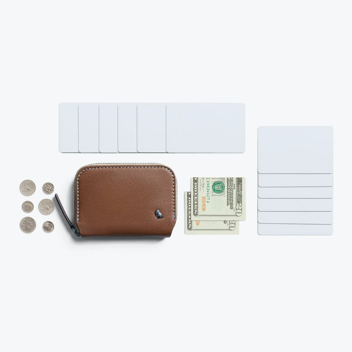 Bellroy Folio Mini | Unisex Leather Zip Wallet, Magnetic Pouch