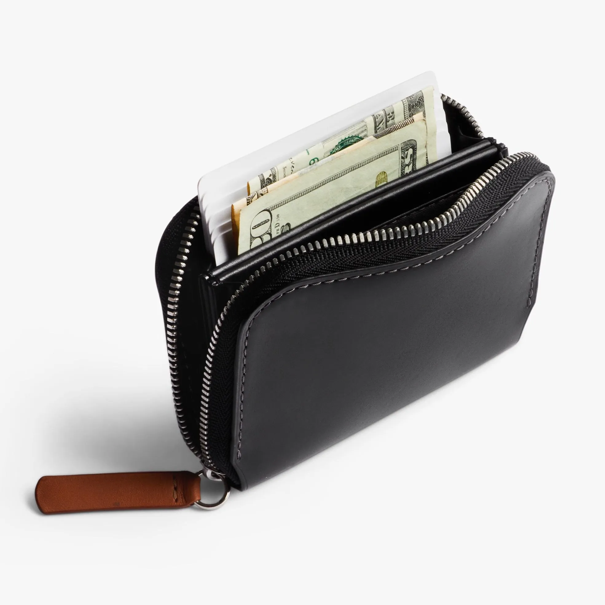 Bellroy Folio Mini | Unisex Leather Zip Wallet, Magnetic Pouch