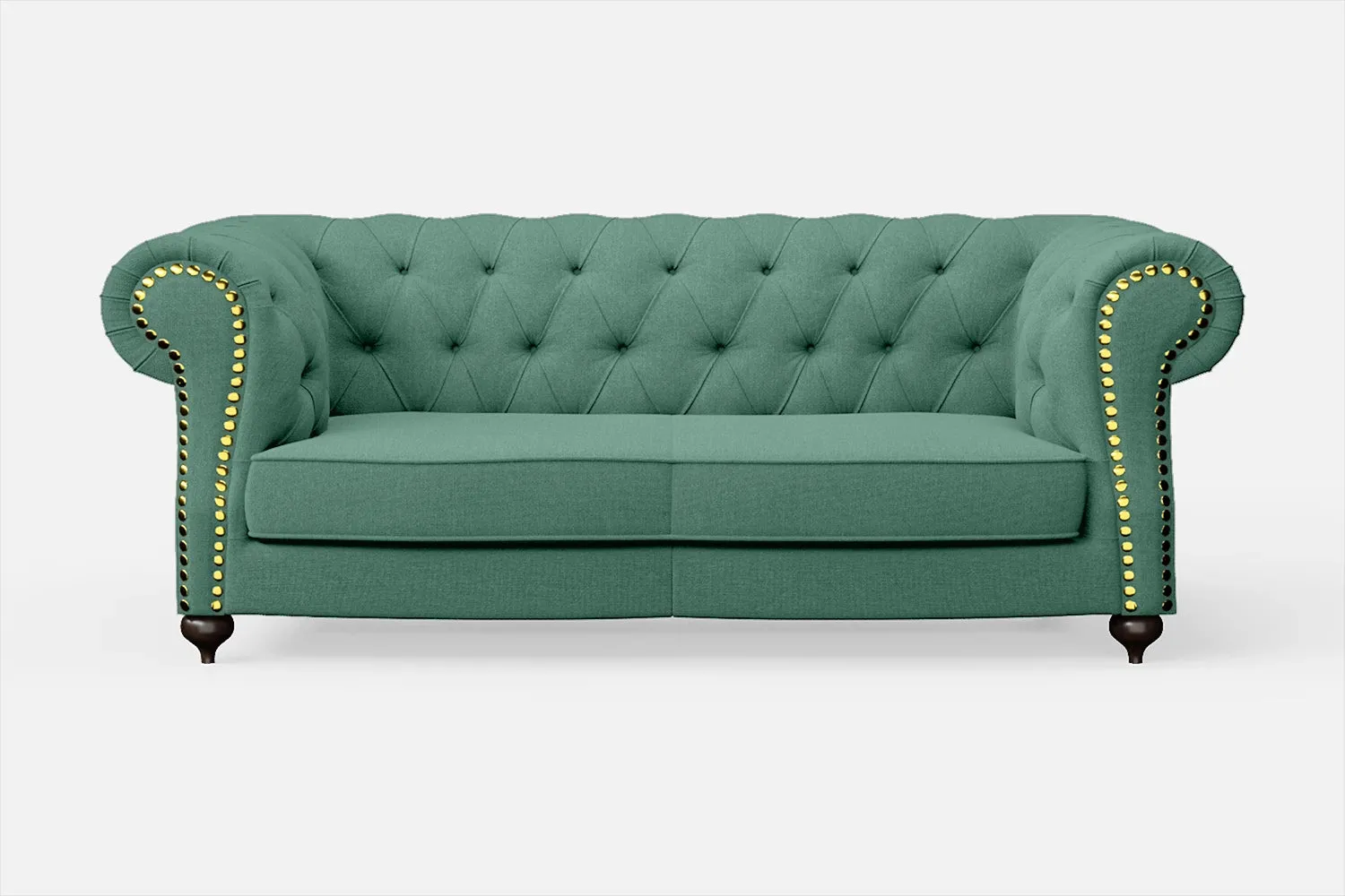 Bitonto 2 Seater Sofa Mint Green Linen Fabric