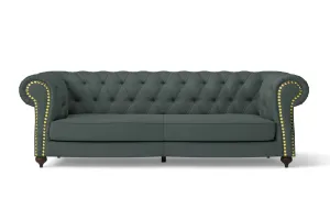 Bitonto 3 Seater Sofa Dusky Turquoise Leather