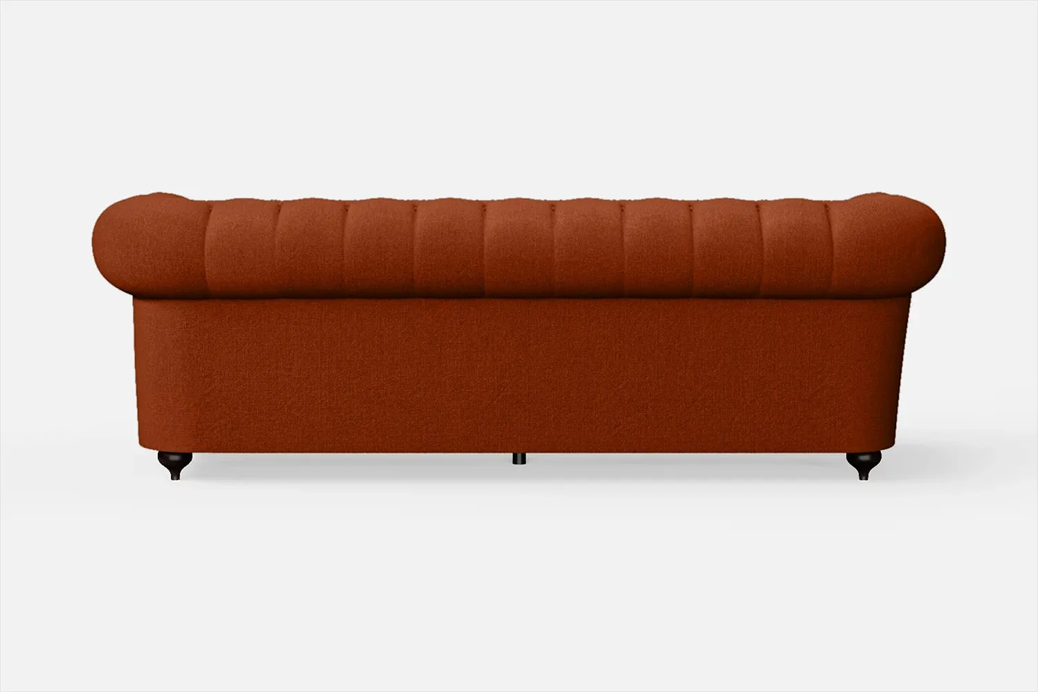 Bitonto 3 Seater Sofa Orange Linen Fabric