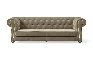 Bitonto 3 Seater Sofa Sand Velvet