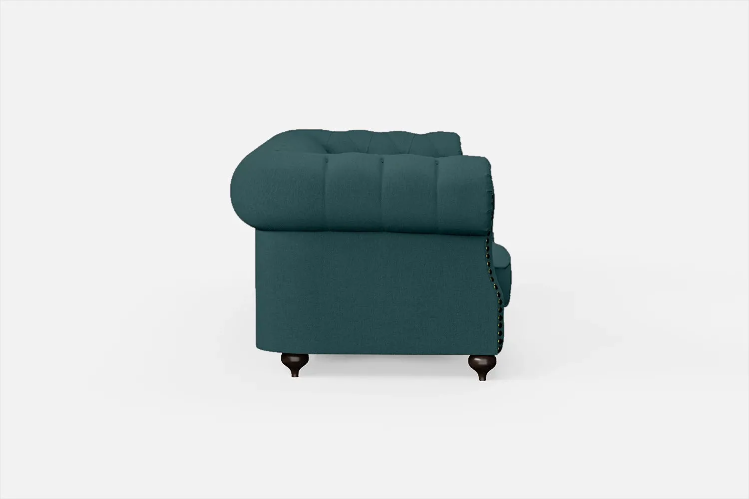 Bitonto 3 Seater Sofa Teal Linen Fabric