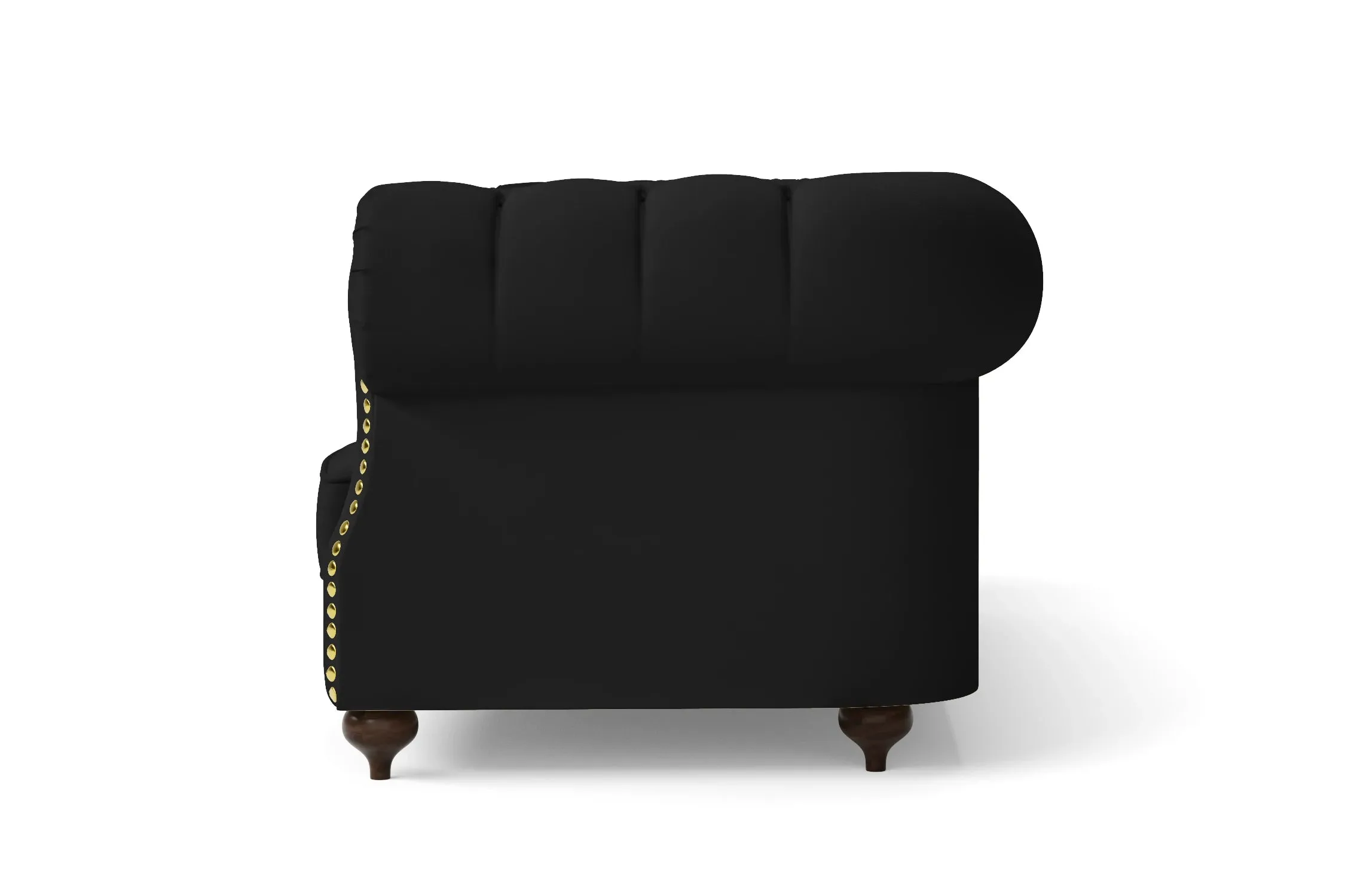 Bitonto 4 Seater Sofa Black Leather