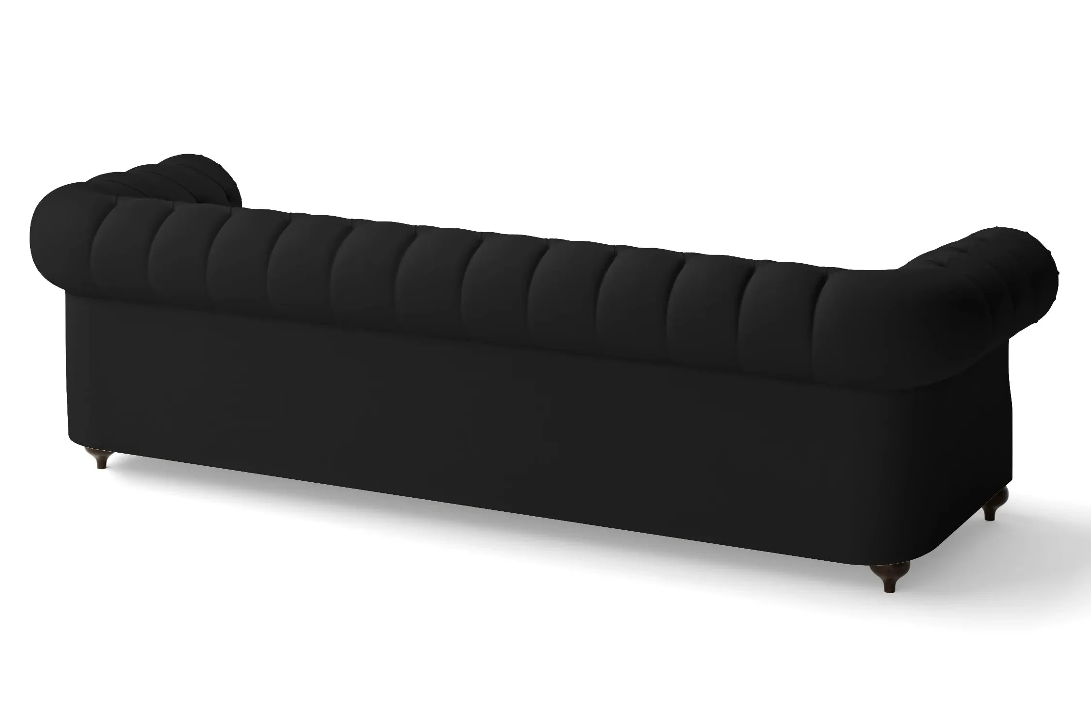 Bitonto 4 Seater Sofa Black Leather