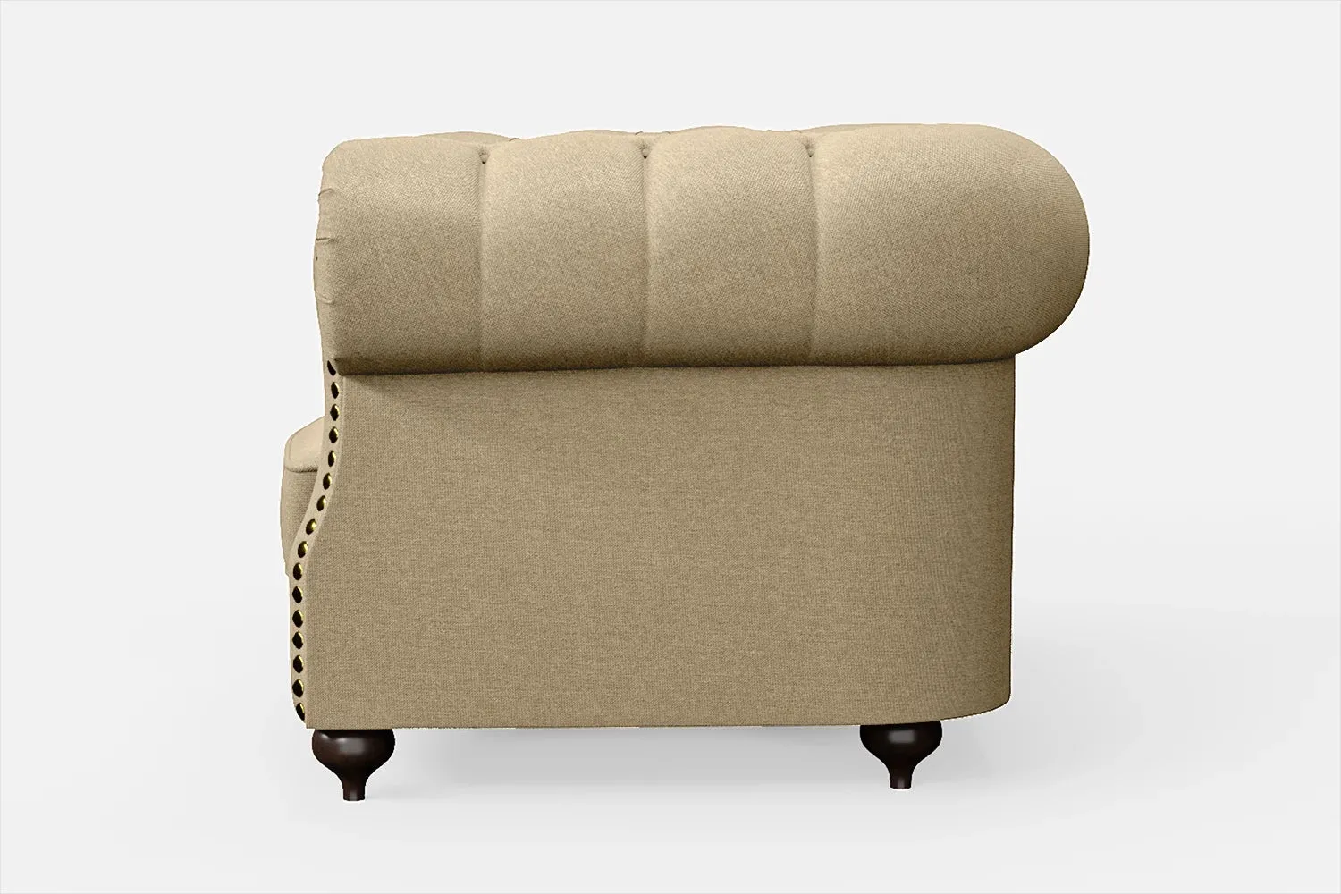 Bitonto Armchair Beige Linen Fabric