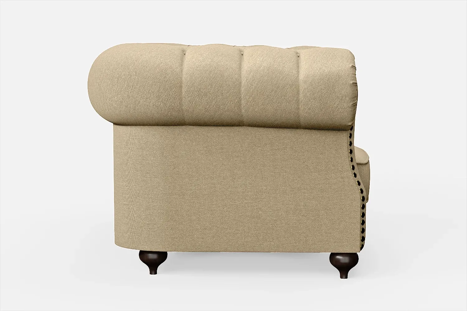 Bitonto Armchair Beige Linen Fabric