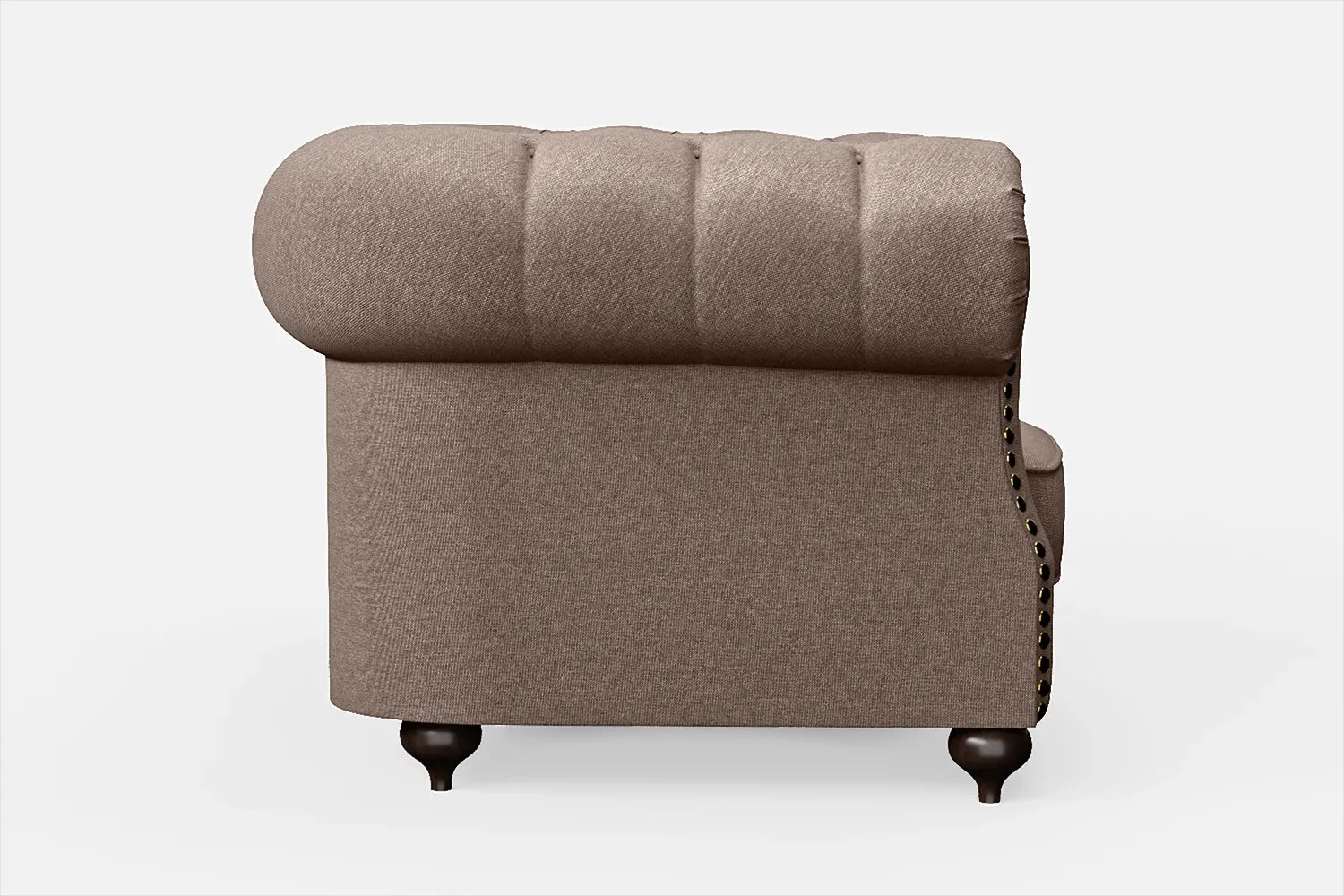 Bitonto Armchair Caramel Linen Fabric