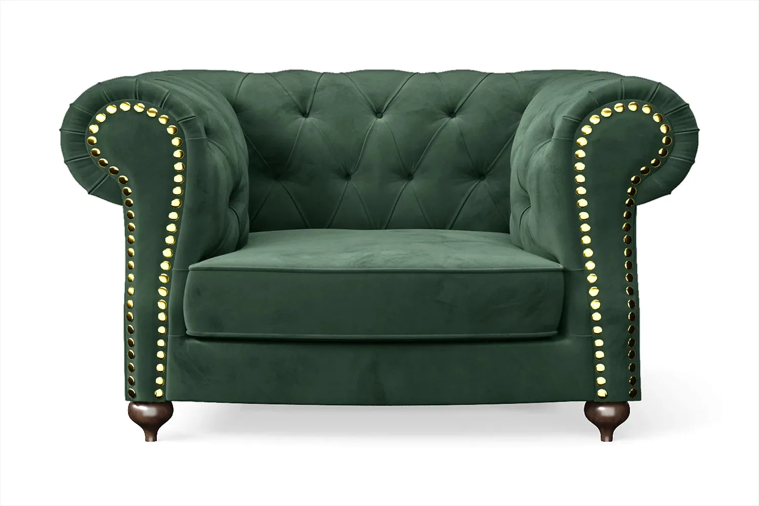 Bitonto Armchair Green Velvet